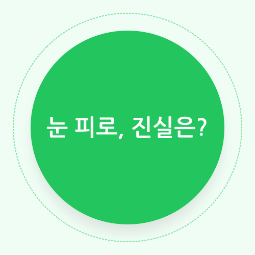 Read more about the article 눈 피로 해소: 인체 생리 기반의 과학적 접근과 공인된 건강 관리 전략